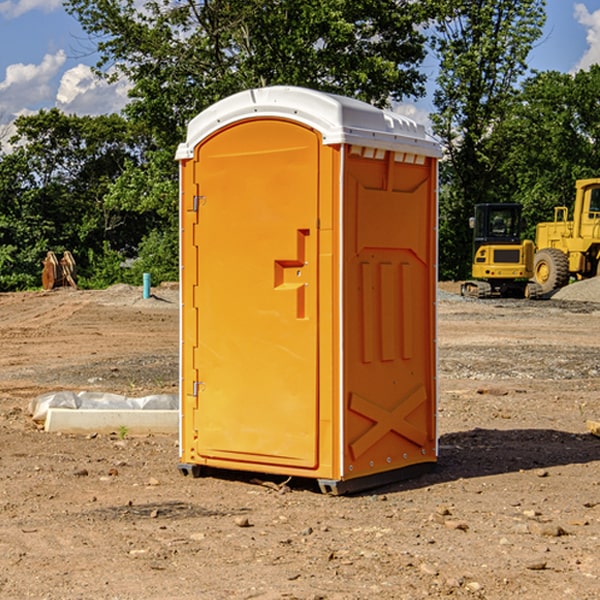 how often are the porta potties cleaned and serviced during a rental period in Medicine Lodge